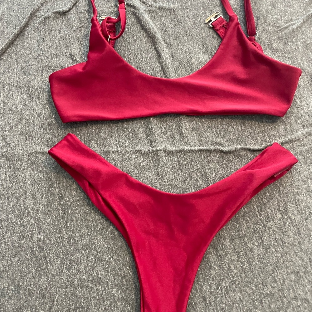 Elegant Dark maroon Bikini Set
